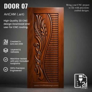CNC 2D Door Design 07 – Wood Carving Digital File